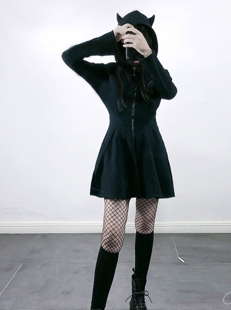 Devil Costume Dress With Front Zipper