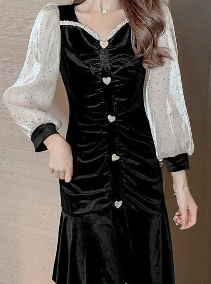 Pearl Heart Tiered Dress