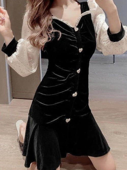 Pearl Heart Tiered Dress