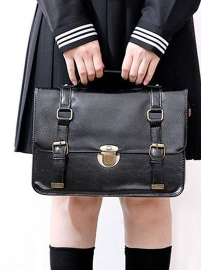 Classic Satchel Bag in Leather-look