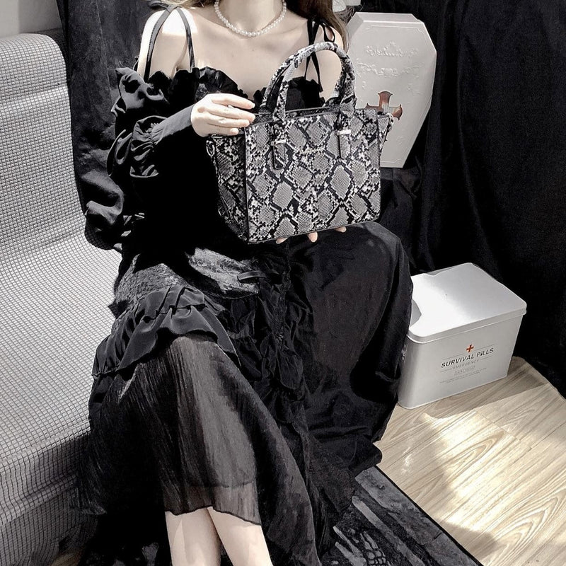 Python Leather Bag / Crocodile Leather Bag