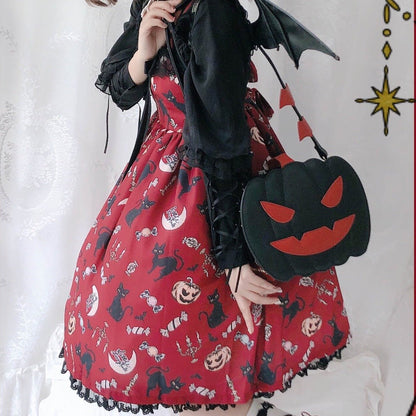 Bat Motif Pumpkin Bag