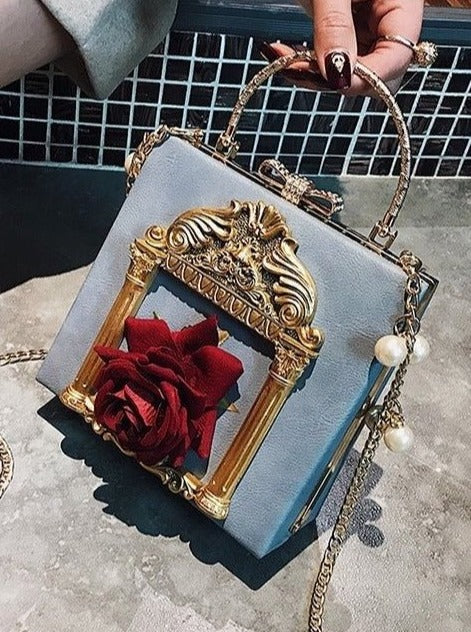 Metal Handle Classical Gothic Chain Bag