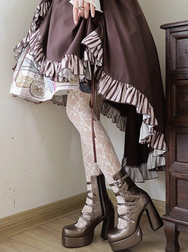 Cross Heart Strap Super Platform Boots