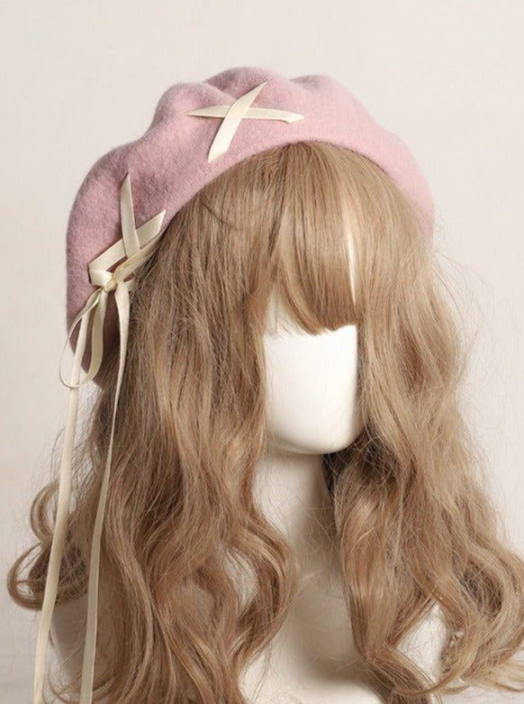 Lace Up Beret