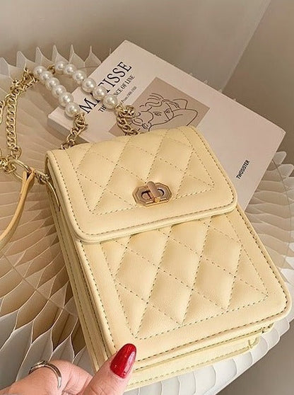 Pearl Chain Flap Bag