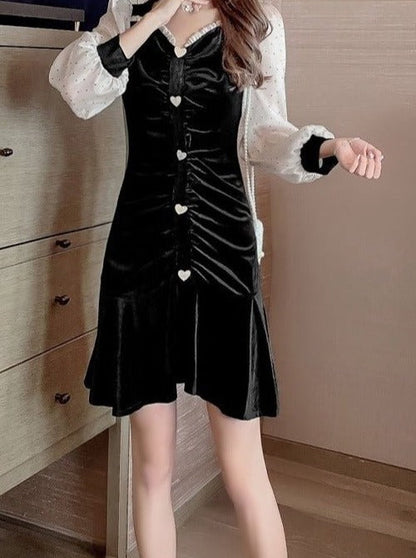 Pearl Heart Tiered Dress