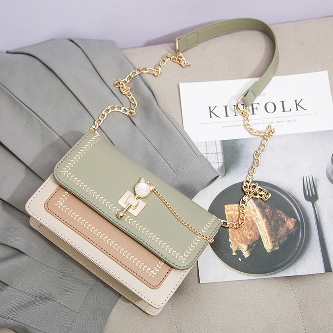Embroidery Chain Shoulder Bag