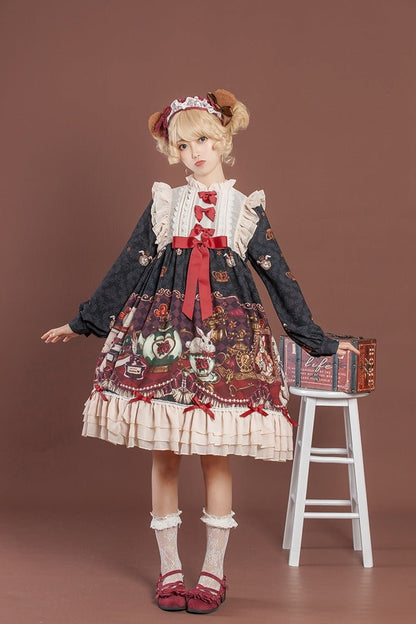 Ribbon Ruffle Alice's Tea Room Lolita Dress