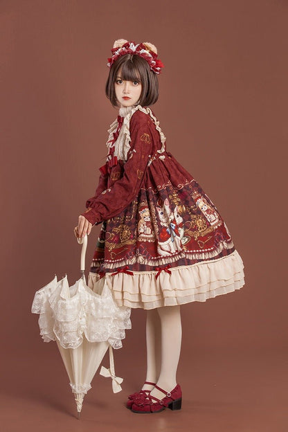 Ribbon Ruffle Alice's Tea Room Lolita Dress