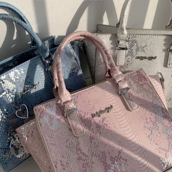 Python Leather Bag / Crocodile Leather Bag