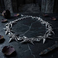 Punk Spiked Stainless Steel Choker Clavicle Necklace