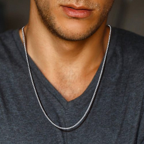 925 Sterling Silver Thin Cable Chain Necklace for