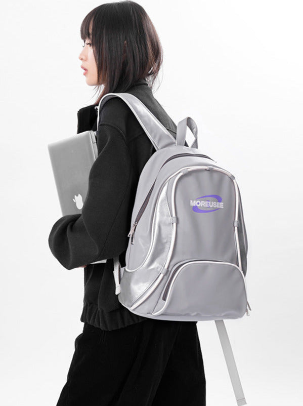 Piping Stitch Leather Pc Backpack
