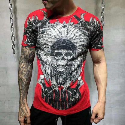 Rhinestone Skull T-shirt