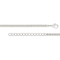 Silver 3.2mm Thick Ponytail/foxtail/wheat Weave Necklace Chain With Extender