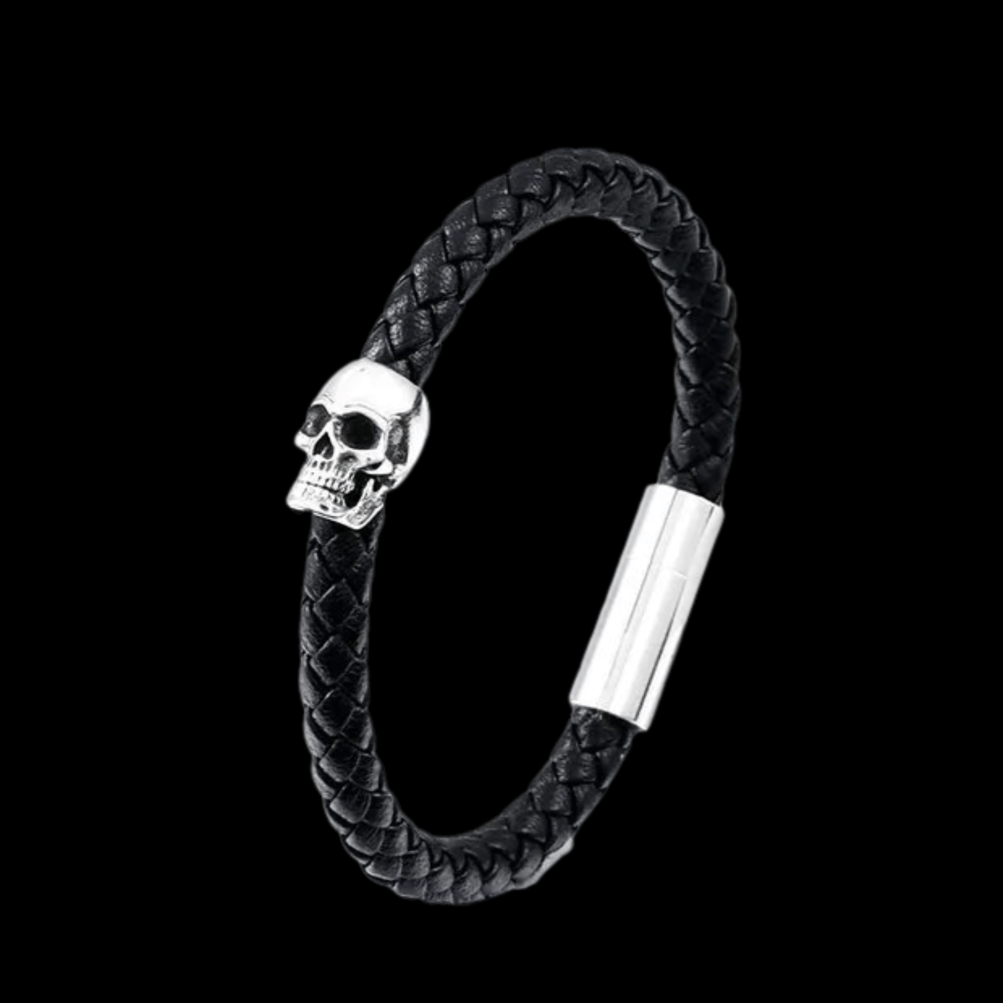 Skullbound Leather Bracelet