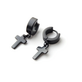 Stainless Steel Dangle Earrings in Punk Style / Cross Earrings