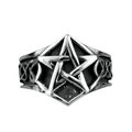 Stainless Steel Pentagram Rings / Pagan Star Jewelry for and