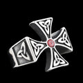 Stone Triquetra Cross Ring