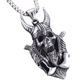 Stylish Pendand of Viking Axe Warrior Skull / Jewelry of Stainless Steel
