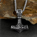 Norse Viking Thor's Hammer Necklace Mjolnir Pendant for