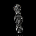 Three Wise Skulls Statue Pendant