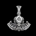 Twin Raven Valknut Rune Pendant