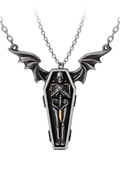 Undying Homage Skeleton and Coffin Couples Necklace