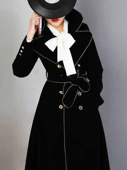 Velvet Trench Coat