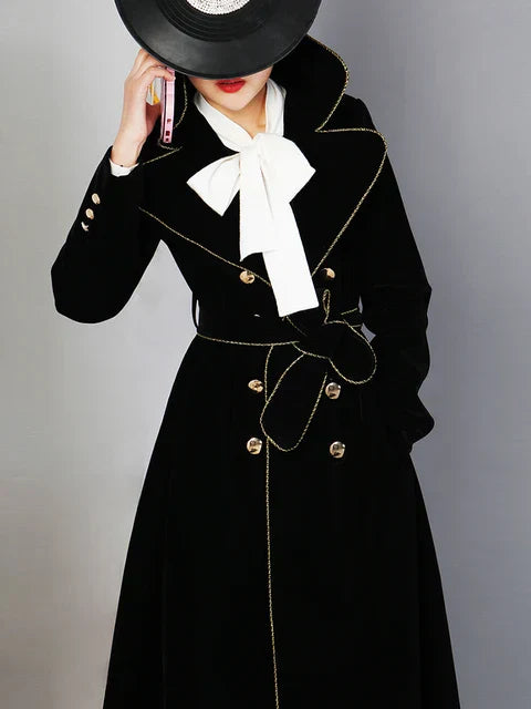 Velvet Trench Coat