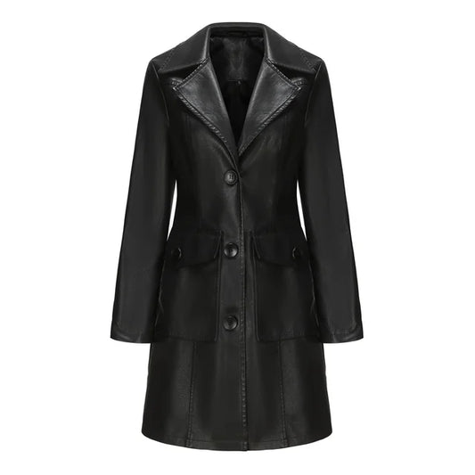 Leather Coat Black