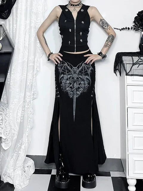 Gothic Midi Skirt