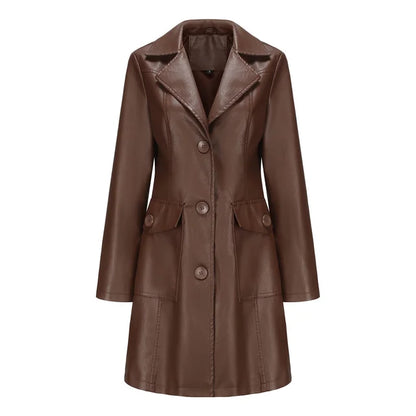 Leather Coat Black