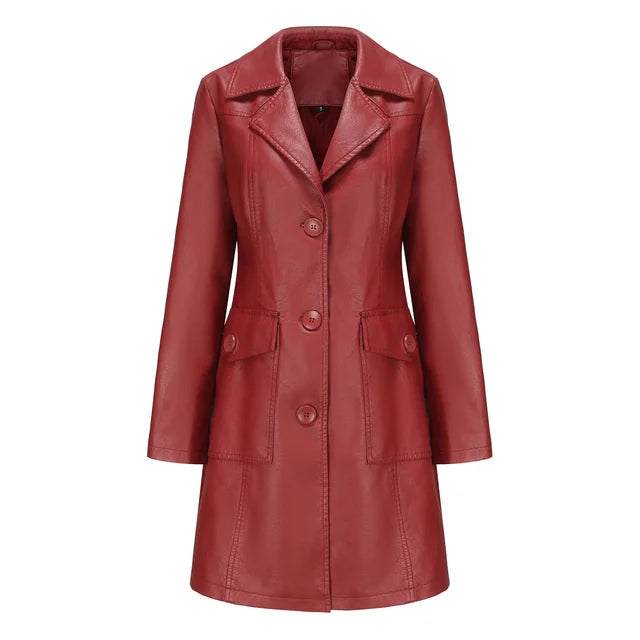 Leather Coat Black