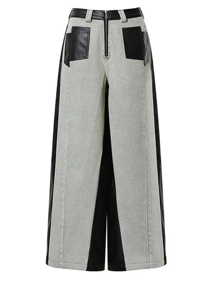 Denim Wide Leg Pants Blue