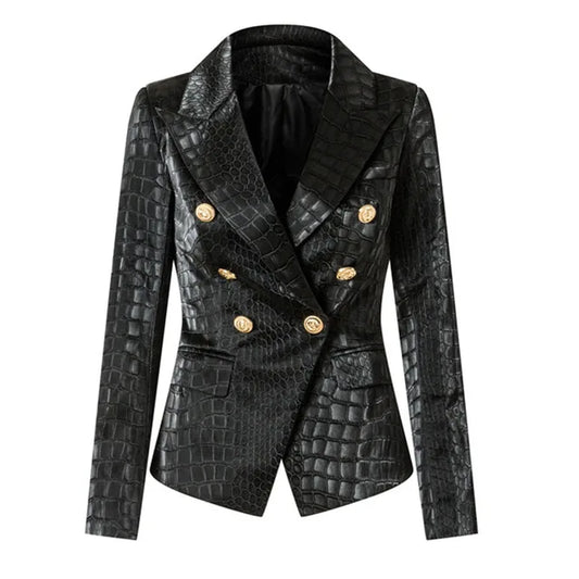 Crocodile Pattern Blazer