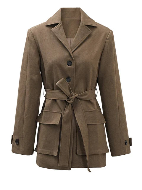 Belted Coat Beige
