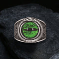 Valknut Ouroboros Devil Eye Stainless Steel Ring
