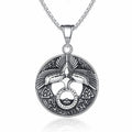 Valknut Viking Runes Eagle Stainless Steel Necklace