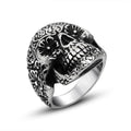 Vampire Skull Retro Steel Jewelry / Rock Punk Alternative Skull Rings / Sugar Skull