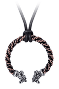 Viking Dragon Torque Pendant With Twisted Wire
