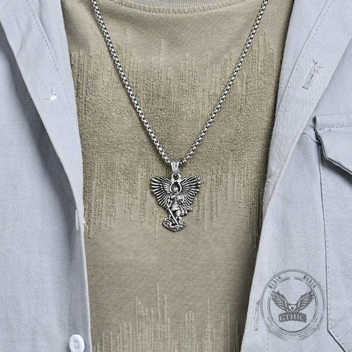 Archangel Saint Michael Stainless Steel Pendant
