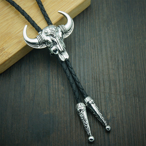 Bull Head Western Cowboy Zinc Alloy Bolo Tie