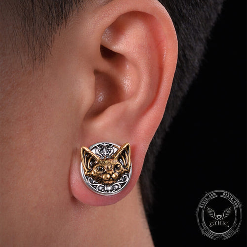 Cat Head Stainless Steel Ear Gauges