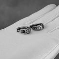 Compass Rune Stainless Steel Hoop Earrings