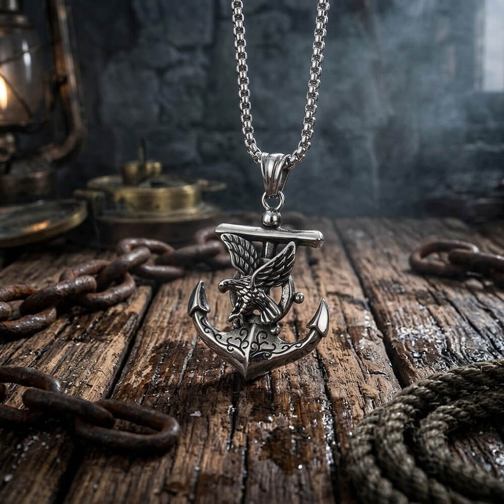 Eagle Anchor Stainless Steel Pendant