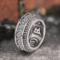 Six-word Mantra Zircon Stainless Steel Ring