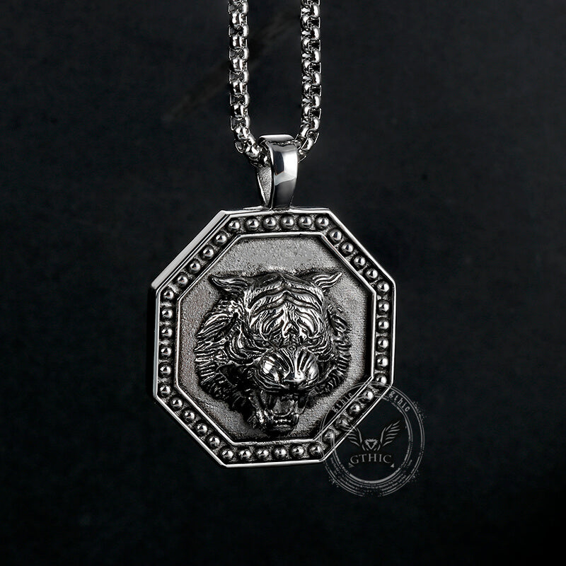 Tiger Head Stainless Steel Pendant