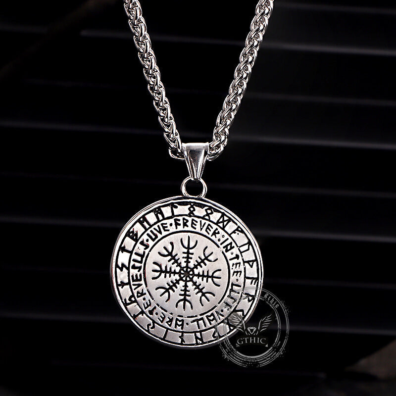 Viking Roaring Wolf Head Stainless Steel Pendant